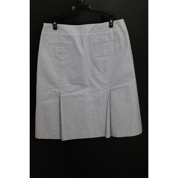 TALBOTS SIZE 4 WOMENS PENCIL SKIRTS BLUE CHAMBRAY & PINK ORANGE LOT OF 2 EUC - Picture 3 of 16